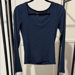 Hollister Deep Blue Long Sleeve Tee